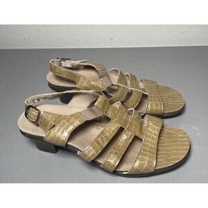 SAS ALLEGRO Women's Croc Print Sandals Size 8 W